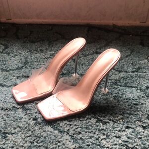 Chic Clear Strap Heels